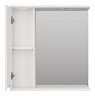 Зеркальный шкаф с подсветкой Misty Атлантик левый 70см белый